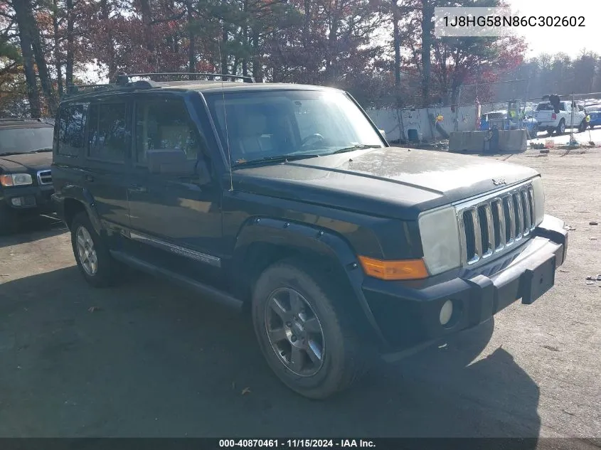 2006 Jeep Commander Limited VIN: 1J8HG58N86C302602 Lot: 40870461