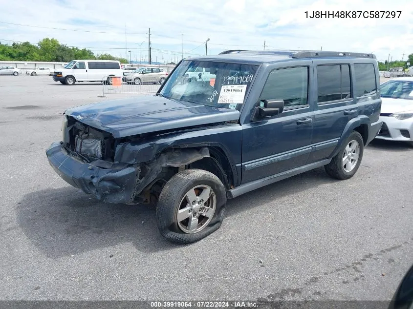 2007 Jeep Commander Sport VIN: 1J8HH48K87C587297 Lot: 39919064