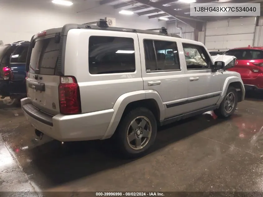 2007 Jeep Commander Sport VIN: 1J8HG48KX7C534040 Lot: 39996998