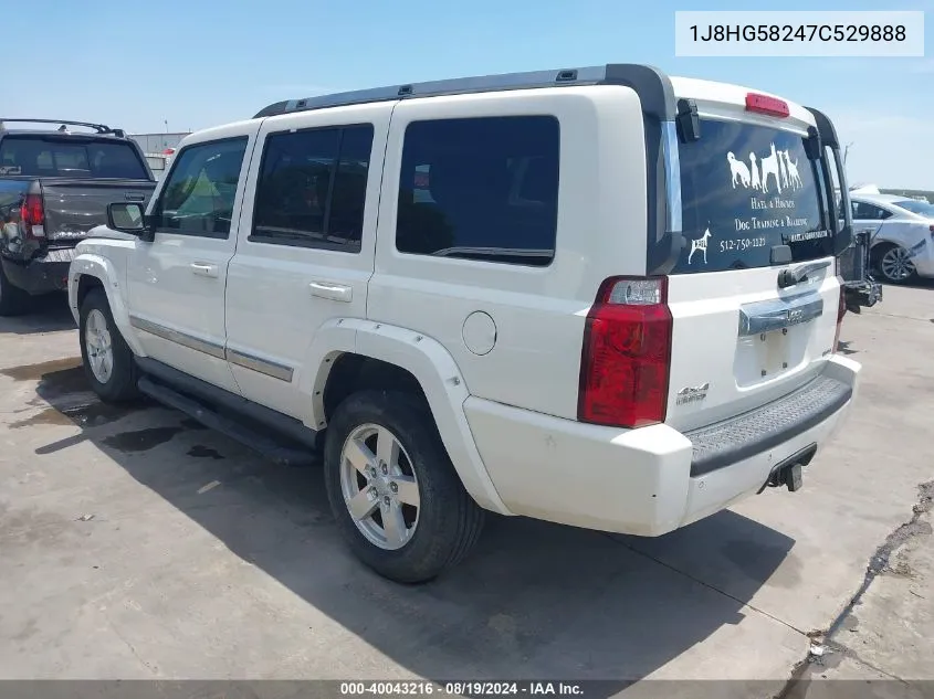 2007 Jeep Commander Limited VIN: 1J8HG58247C529888 Lot: 40043216