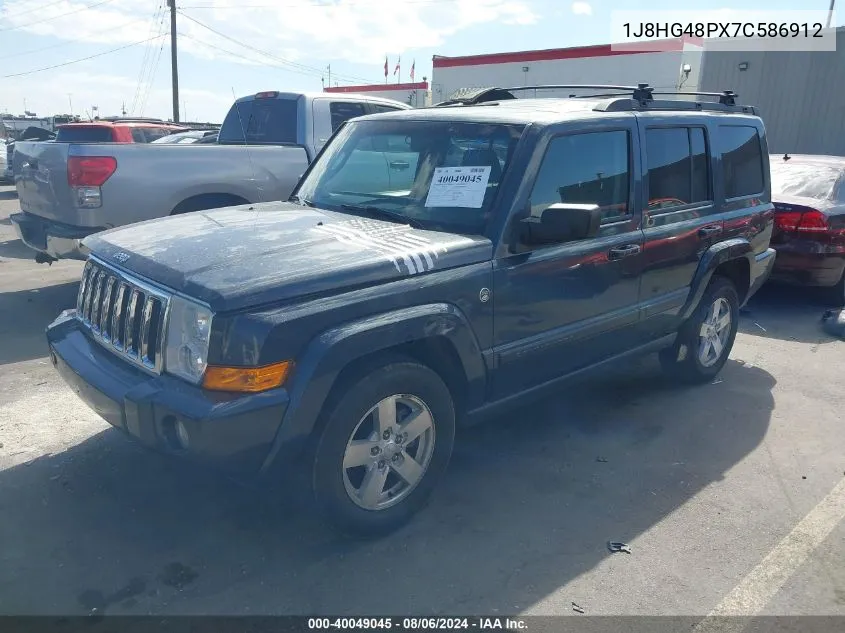 2007 Jeep Commander Sport VIN: 1J8HG48PX7C586912 Lot: 40049045