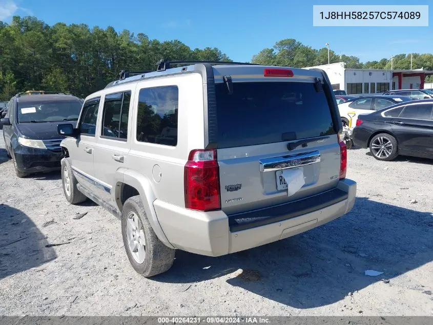 2007 Jeep Commander Limited VIN: 1J8HH58257C574089 Lot: 40264231