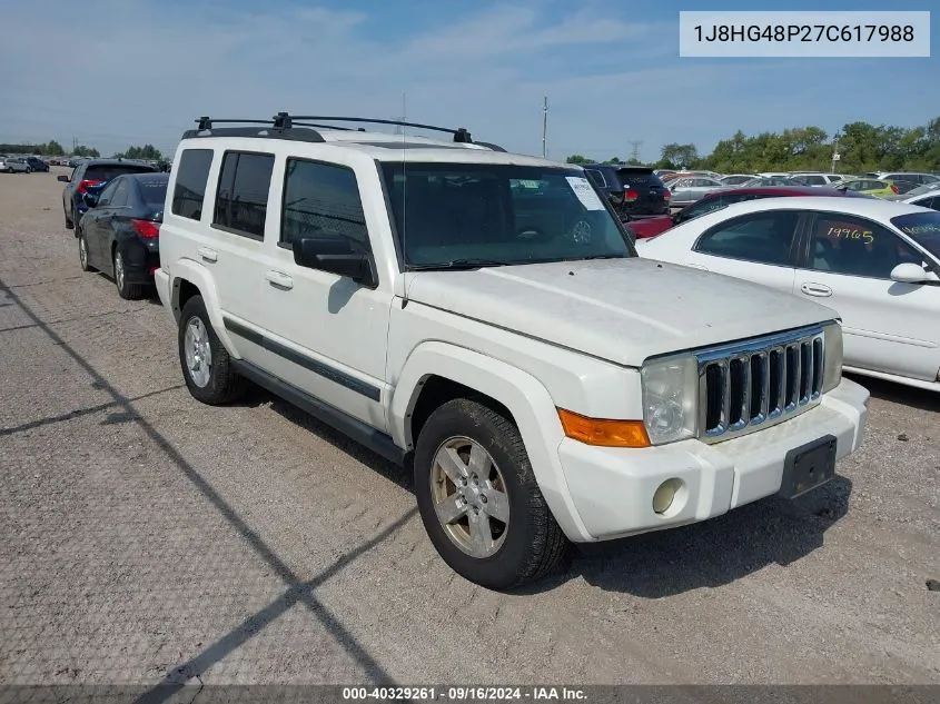 2007 Jeep Commander Sport VIN: 1J8HG48P27C617988 Lot: 40329261