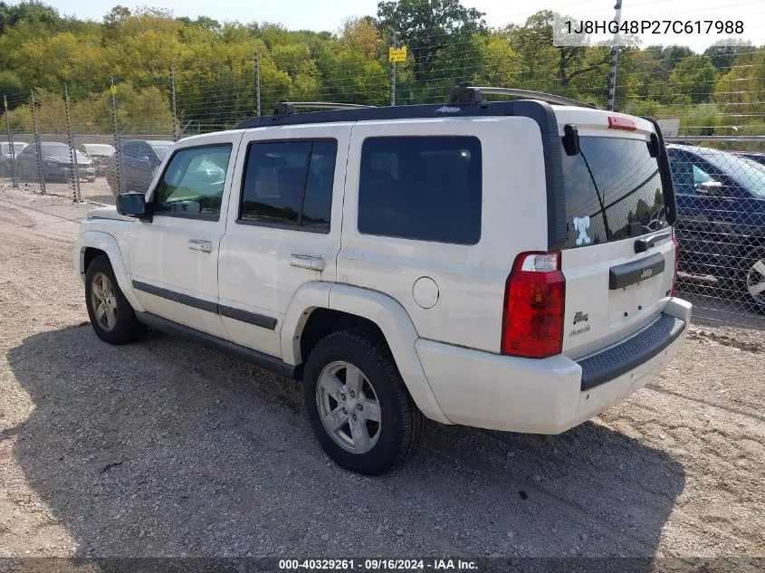 2007 Jeep Commander Sport VIN: 1J8HG48P27C617988 Lot: 40329261