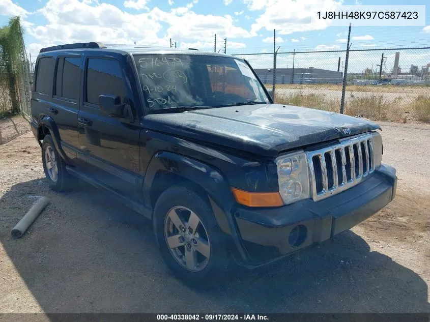 2007 Jeep Commander Sport VIN: 1J8HH48K97C587423 Lot: 40338042