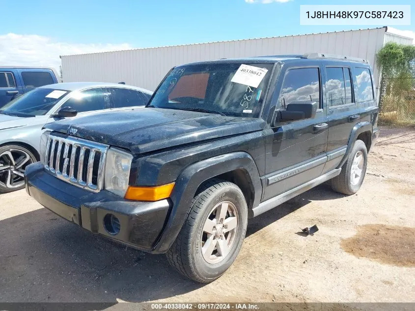 2007 Jeep Commander Sport VIN: 1J8HH48K97C587423 Lot: 40338042