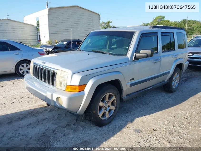 1J8HG48K87C647565 2007 Jeep Commander