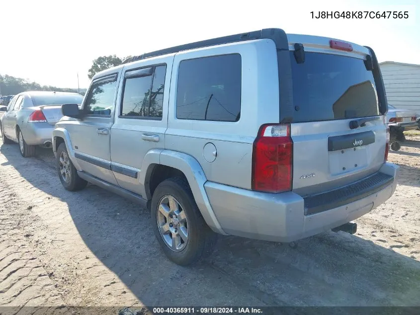 1J8HG48K87C647565 2007 Jeep Commander