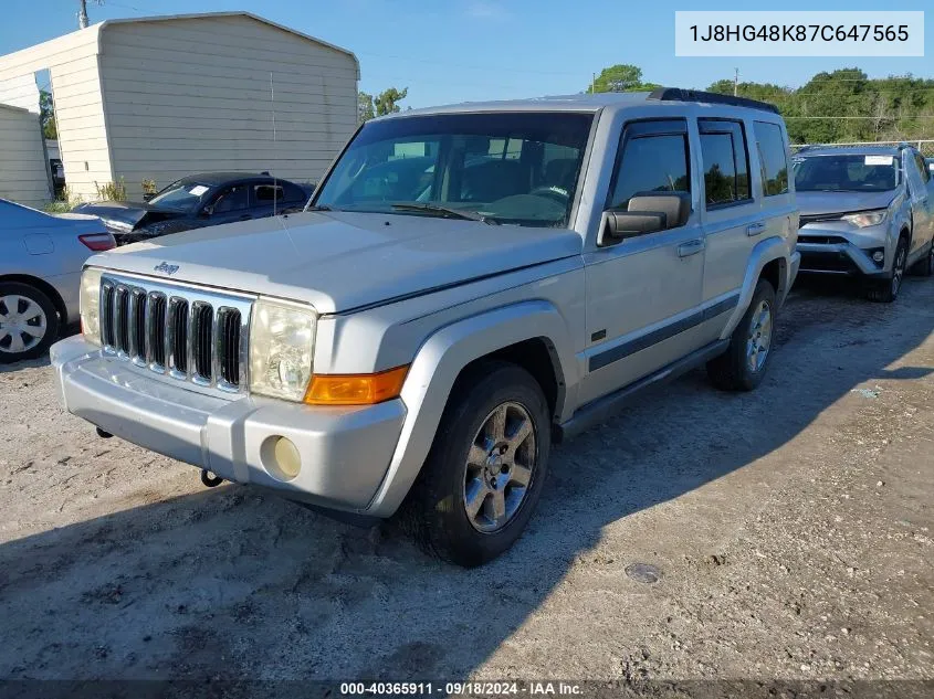 1J8HG48K87C647565 2007 Jeep Commander