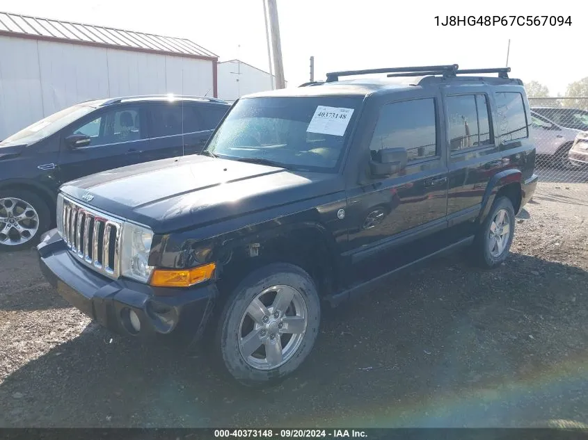 2007 Jeep Commander Sport VIN: 1J8HG48P67C567094 Lot: 40373148