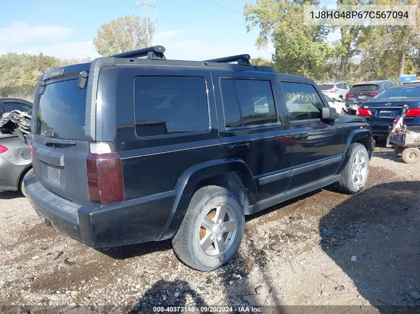 2007 Jeep Commander Sport VIN: 1J8HG48P67C567094 Lot: 40373148