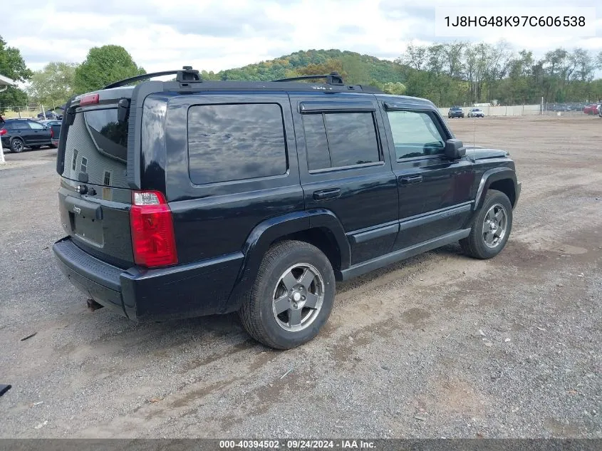 2007 Jeep Commander Sport VIN: 1J8HG48K97C606538 Lot: 40394502