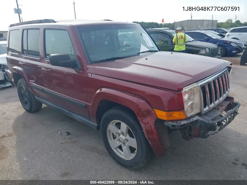 2007 Jeep Commander Sport VIN: 1J8HG48K77C607591 Lot: 40422959