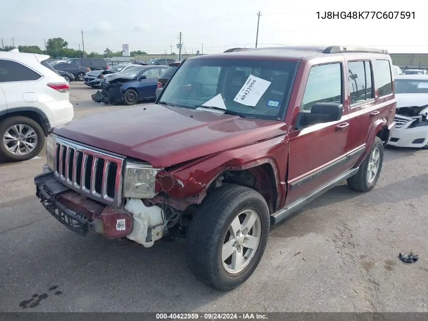 2007 Jeep Commander Sport VIN: 1J8HG48K77C607591 Lot: 40422959