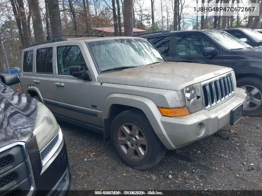 2007 Jeep Commander Sport VIN: 1J8HG48P47C672667 Lot: 40423450