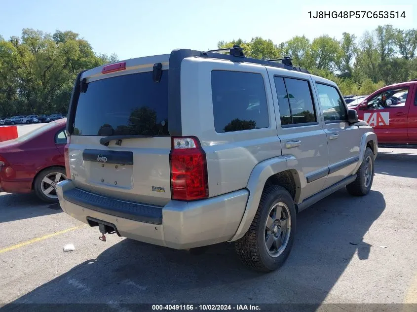 1J8HG48P57C653514 2007 Jeep Commander Sport