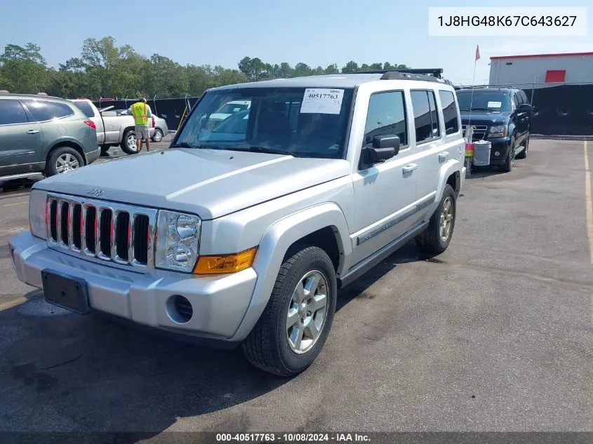 2007 Jeep Commander Sport VIN: 1J8HG48K67C643627 Lot: 40517763