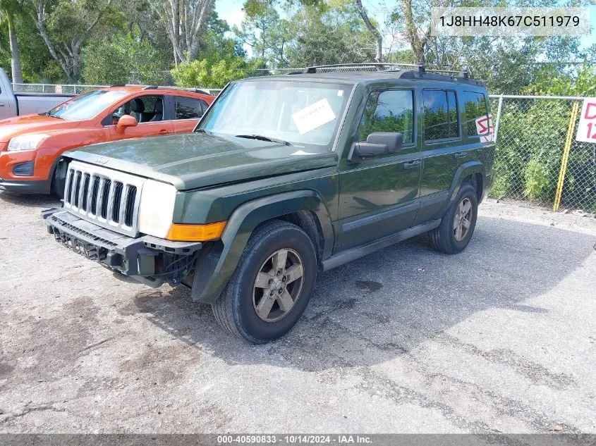 2007 Jeep Commander Sport VIN: 1J8HH48K67C511979 Lot: 40590833