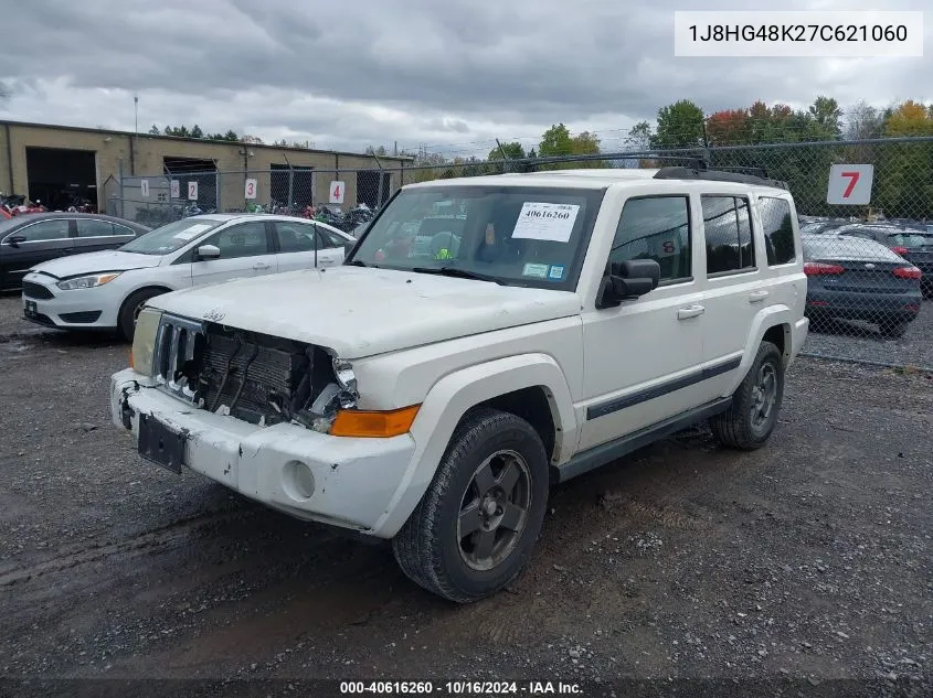 2007 Jeep Commander Sport VIN: 1J8HG48K27C621060 Lot: 40616260