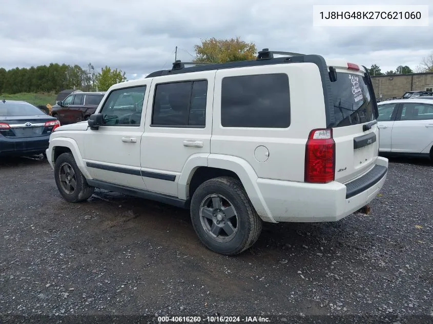 2007 Jeep Commander Sport VIN: 1J8HG48K27C621060 Lot: 40616260