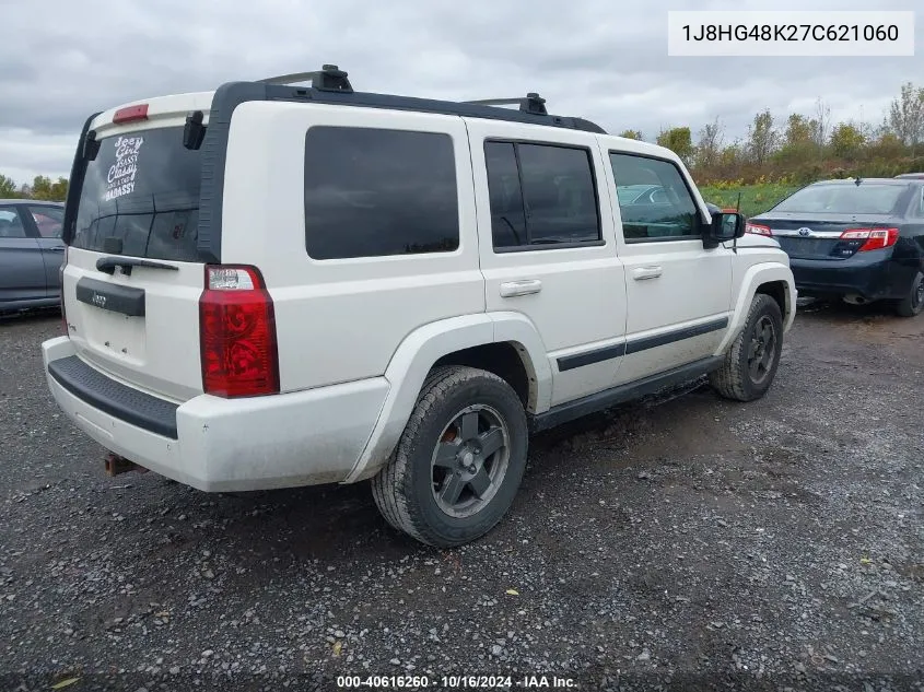 2007 Jeep Commander Sport VIN: 1J8HG48K27C621060 Lot: 40616260