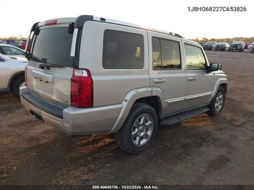 2007 Jeep Commander Overland VIN: 1J8HG68227C653826 Lot: 40649706