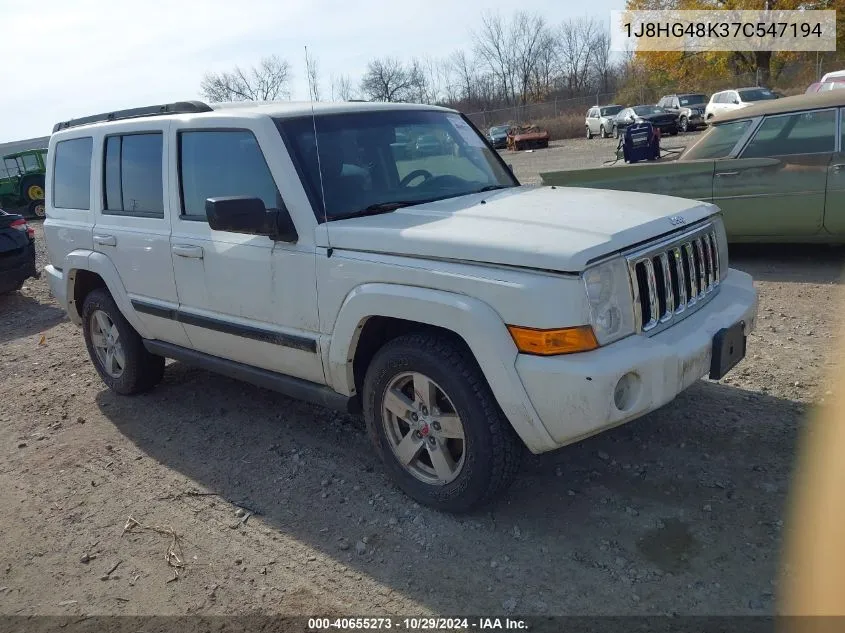 2007 Jeep Commander Sport VIN: 1J8HG48K37C547194 Lot: 40655273