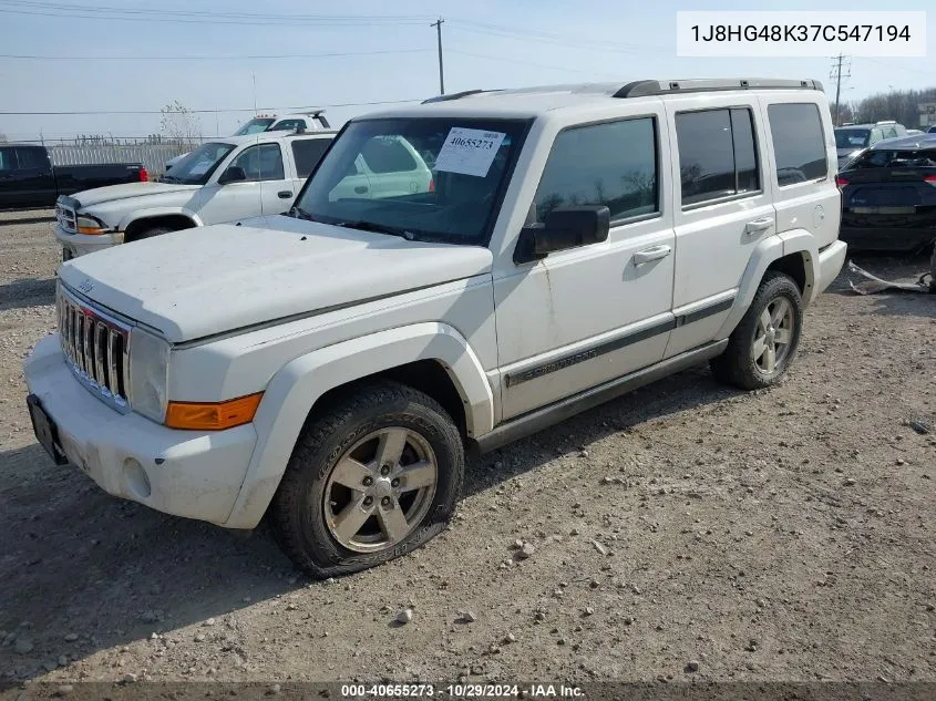 2007 Jeep Commander Sport VIN: 1J8HG48K37C547194 Lot: 40655273