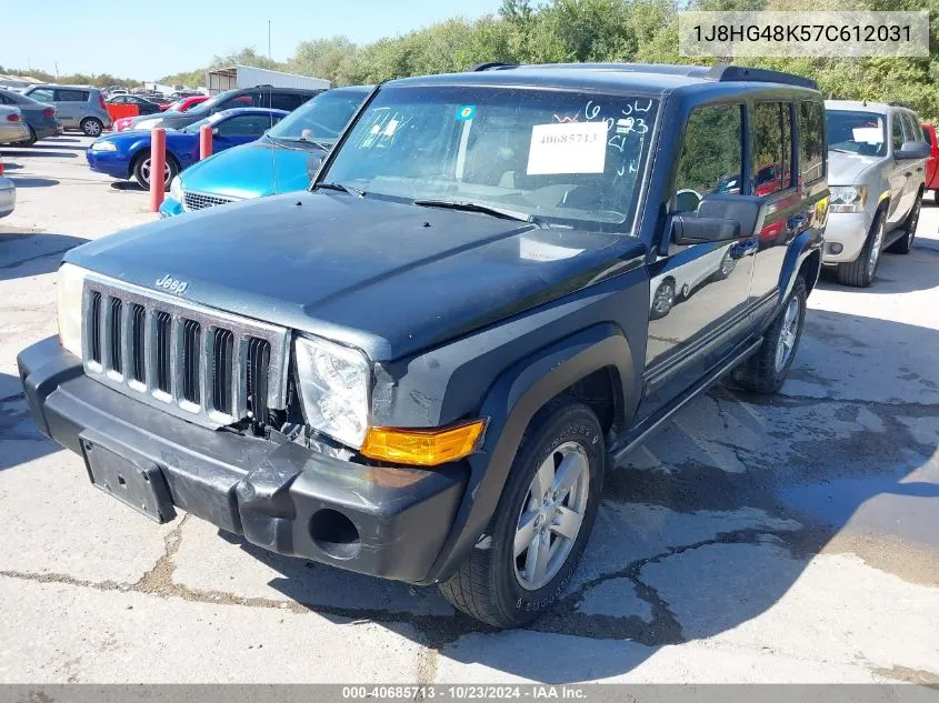 2007 Jeep Commander Sport VIN: 1J8HG48K57C612031 Lot: 40685713