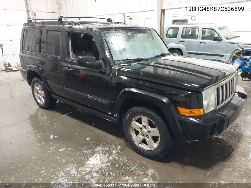 2007 Jeep Commander Sport VIN: 1J8HG48K87C536899 Lot: 40756337