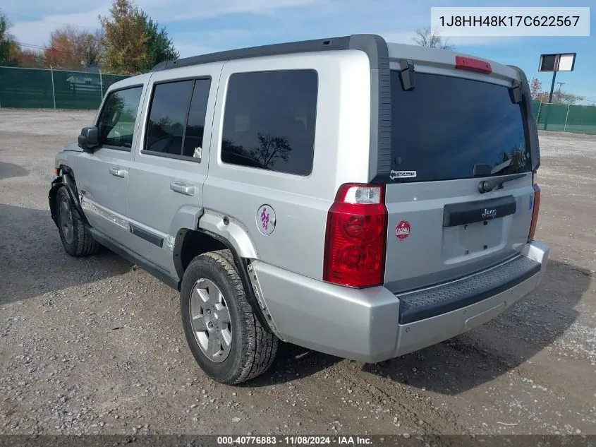 2007 Jeep Commander Sport VIN: 1J8HH48K17C622567 Lot: 40776883