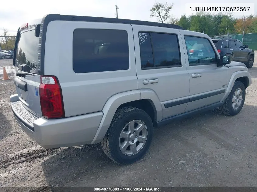 2007 Jeep Commander Sport VIN: 1J8HH48K17C622567 Lot: 40776883