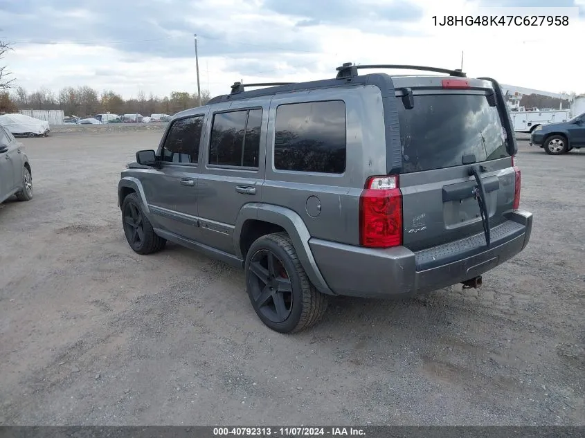 2007 Jeep Commander Sport VIN: 1J8HG48K47C627958 Lot: 40792313