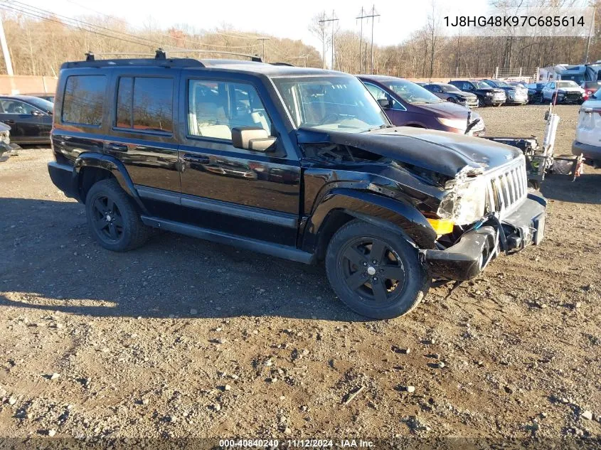 2007 Jeep Commander Sport VIN: 1J8HG48K97C685614 Lot: 40840240