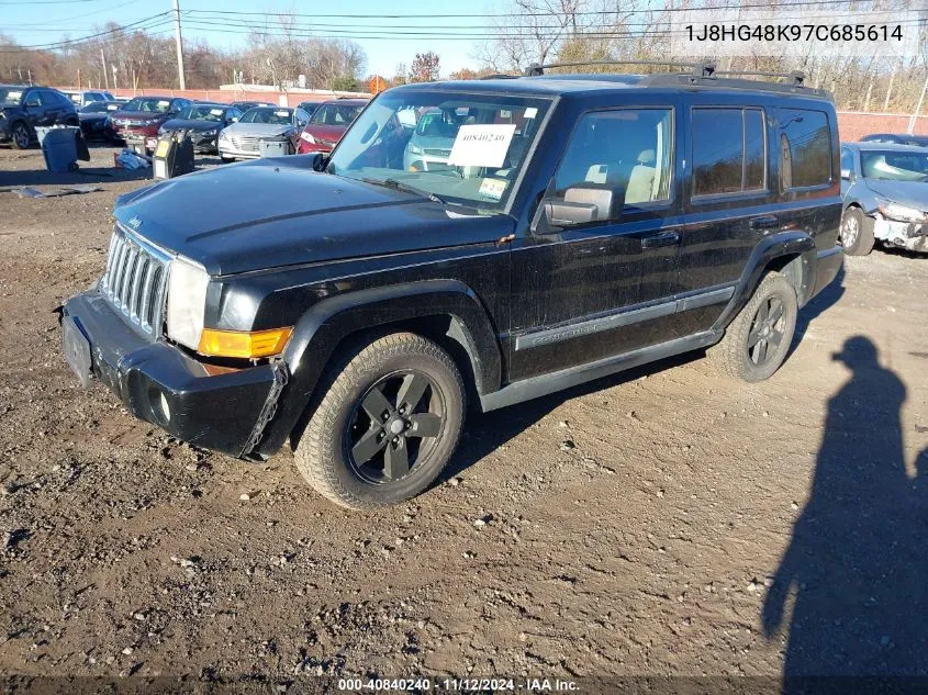 2007 Jeep Commander Sport VIN: 1J8HG48K97C685614 Lot: 40840240