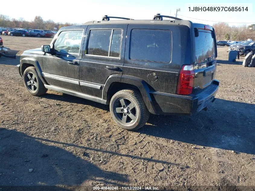 2007 Jeep Commander Sport VIN: 1J8HG48K97C685614 Lot: 40840240