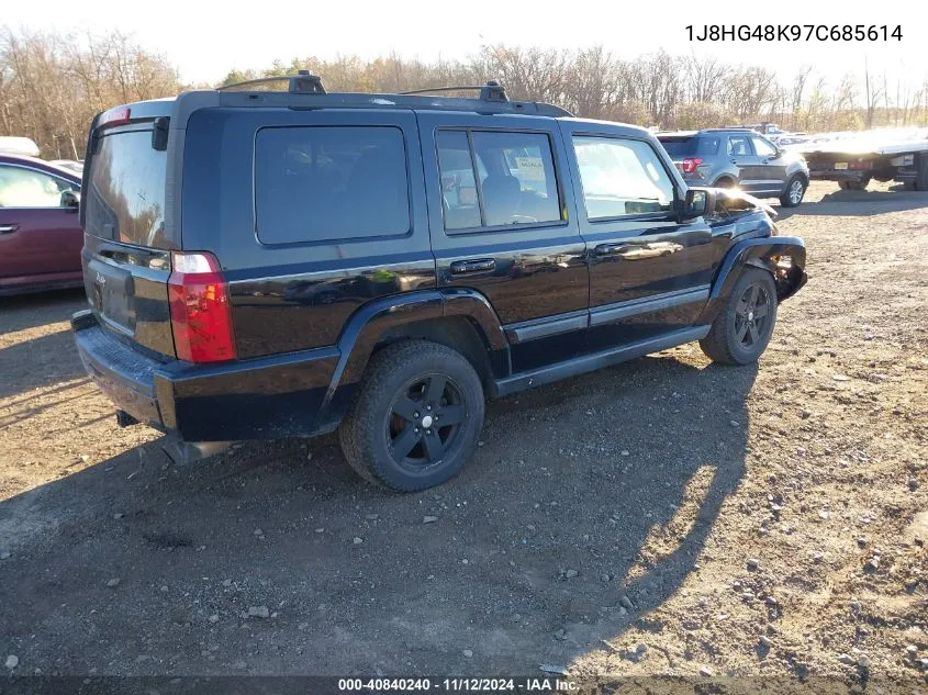 2007 Jeep Commander Sport VIN: 1J8HG48K97C685614 Lot: 40840240