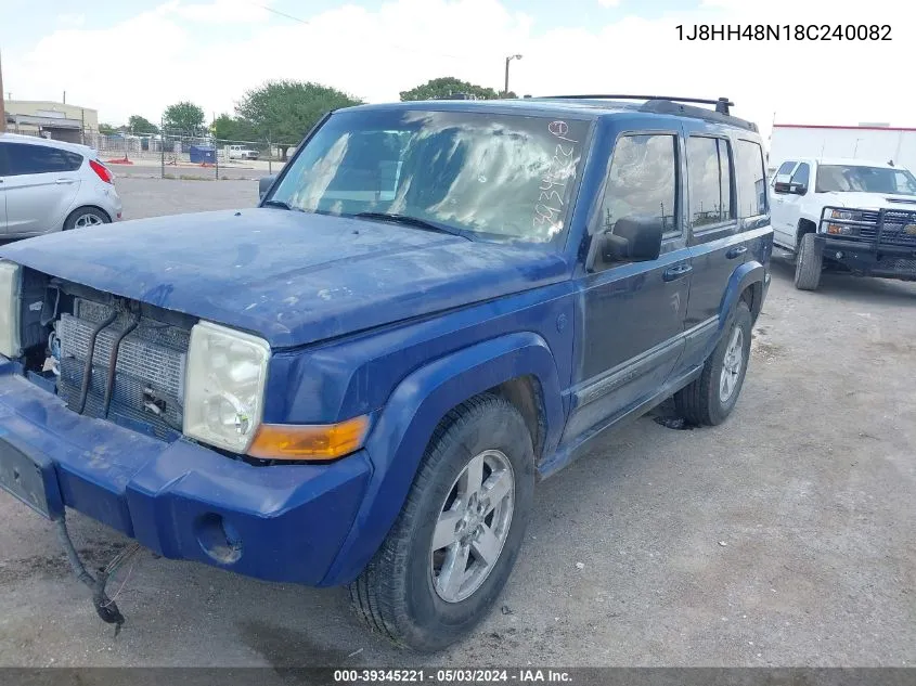 2008 Jeep Commander Sport VIN: 1J8HH48N18C240082 Lot: 39345221