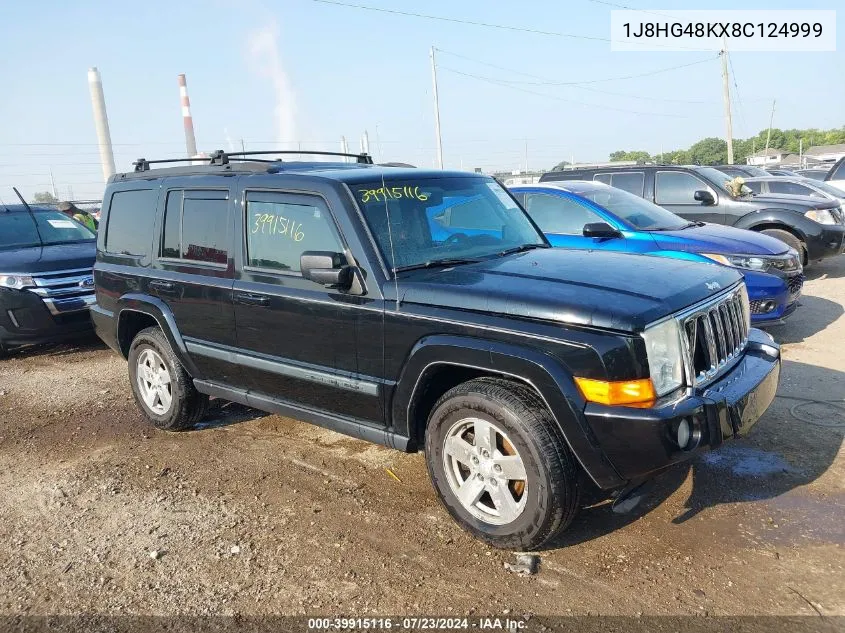 2008 Jeep Commander Sport VIN: 1J8HG48KX8C124999 Lot: 39915116