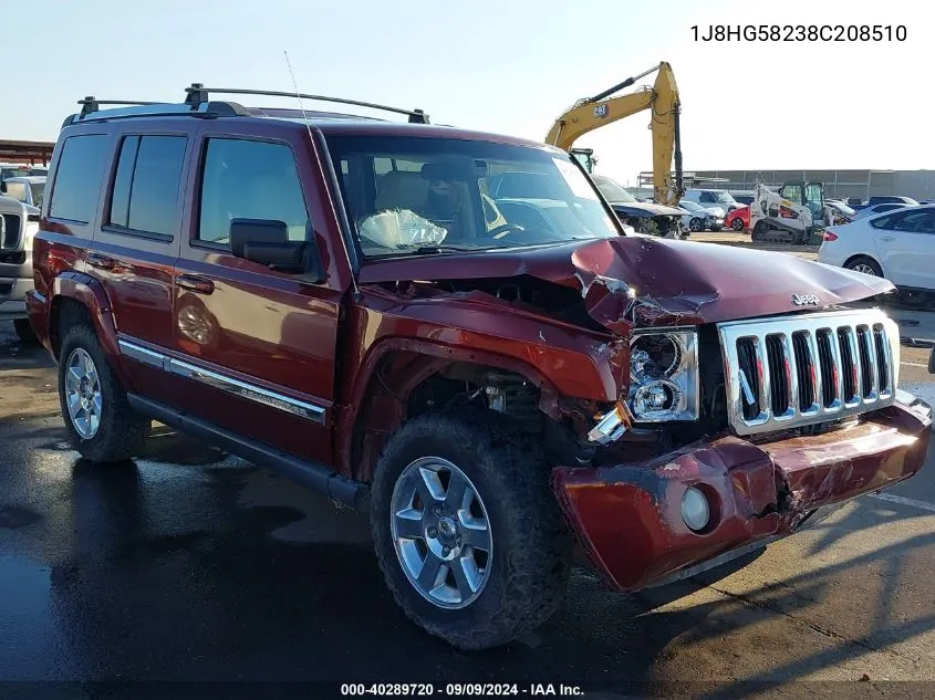 2008 Jeep Commander Limited VIN: 1J8HG58238C208510 Lot: 40289720