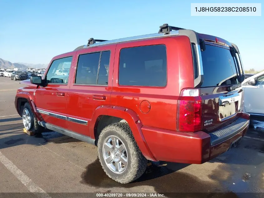 2008 Jeep Commander Limited VIN: 1J8HG58238C208510 Lot: 40289720