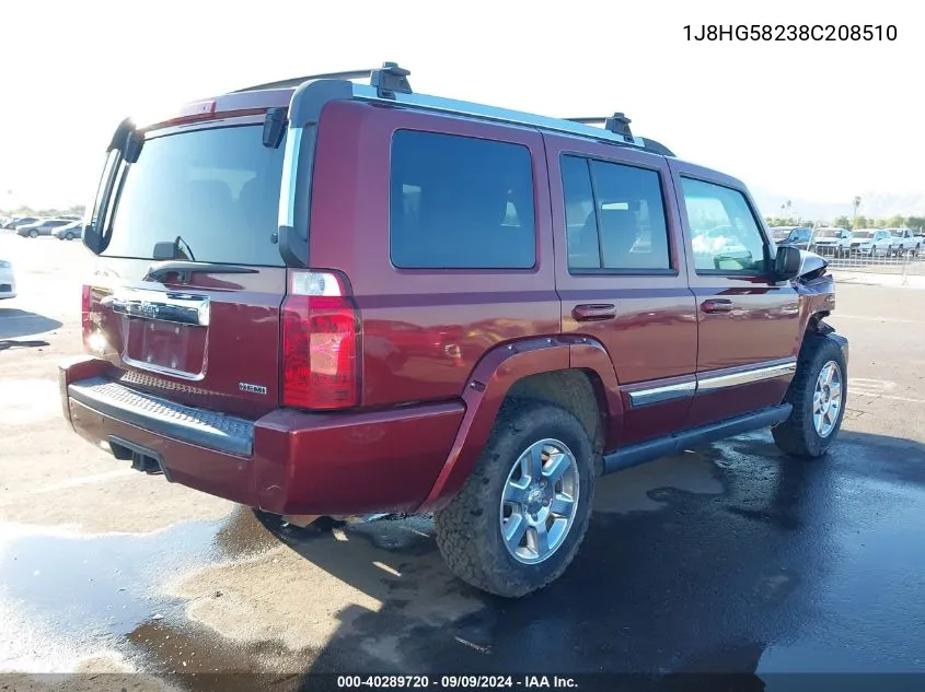 2008 Jeep Commander Limited VIN: 1J8HG58238C208510 Lot: 40289720