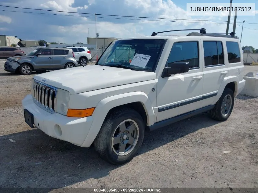 2008 Jeep Commander Sport VIN: 1J8HG48N48C187512 Lot: 40395493