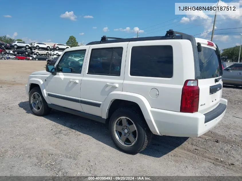 2008 Jeep Commander Sport VIN: 1J8HG48N48C187512 Lot: 40395493