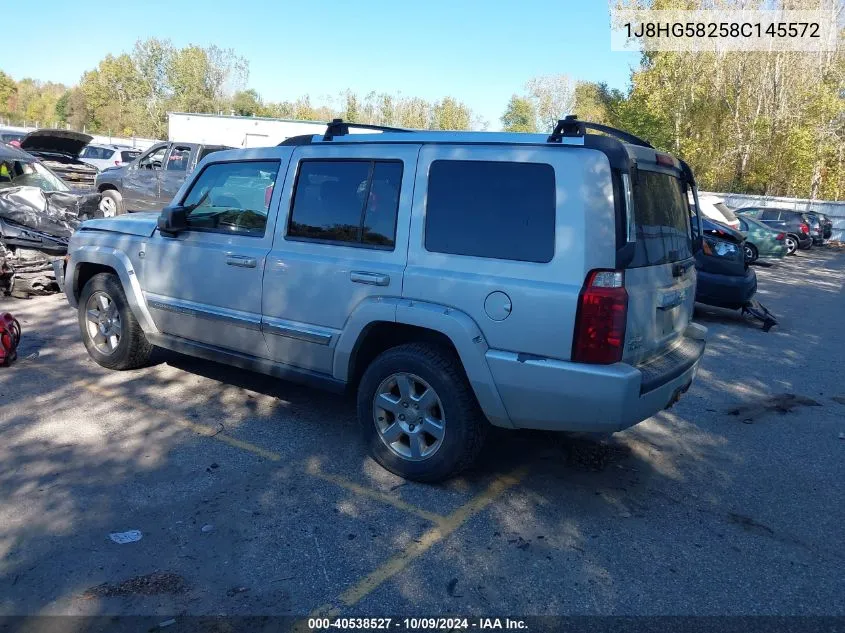 2008 Jeep Commander Limited VIN: 1J8HG58258C145572 Lot: 40538527