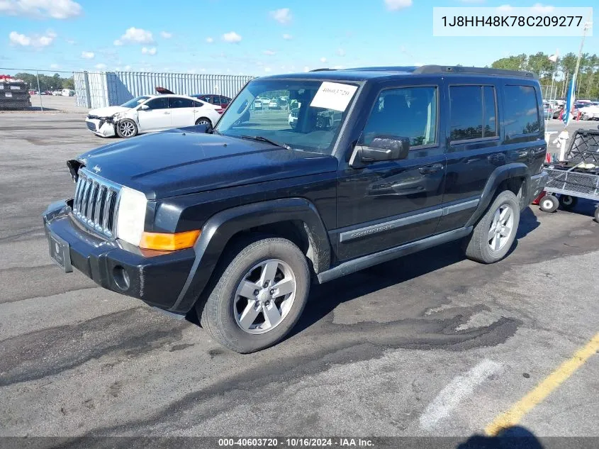 2008 Jeep Commander Sport VIN: 1J8HH48K78C209277 Lot: 40603720