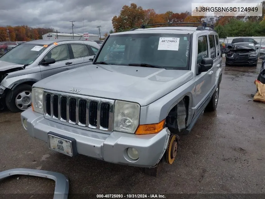 2008 Jeep Commander Limited VIN: 1J8HG58N68C124949 Lot: 40725093