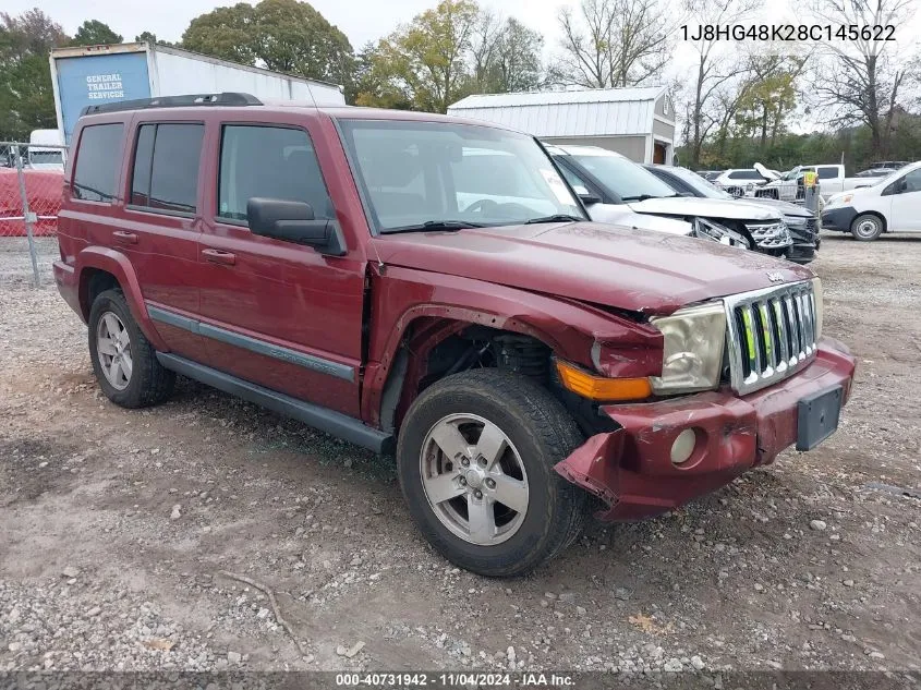 2008 Jeep Commander Sport VIN: 1J8HG48K28C145622 Lot: 40731942