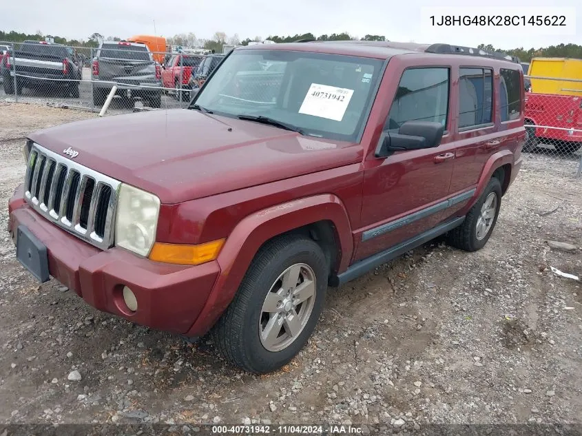 2008 Jeep Commander Sport VIN: 1J8HG48K28C145622 Lot: 40731942