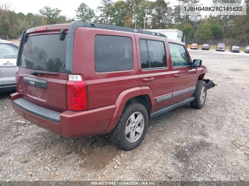 2008 Jeep Commander Sport VIN: 1J8HG48K28C145622 Lot: 40731942